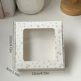 SHOPMOCHO 1/3/5/10pcs Packaging Boxes With Bowknot DIY Candy Cookies Gift Window Boxes Handmade Soap Wrapping Supplies Wedding Decor