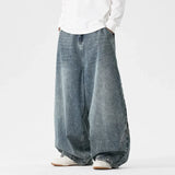 SHOPMOCHO Spring Men Streetwear Denim Pants Men Harajuku Washed Baggy Jeans Men Y2K Fashion Punk Casual High Waist Wide Leg Pants