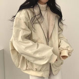 Shopmocho Korean Style Fleece-lined Thickened Double-sided Wear Lamb Wool Cotton-padded Coat Women's Clothing Winter Loose-fit Hooded Top