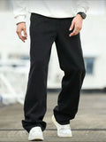 SHOPMOCHO Men's Wide Leg Jeans - Oversized Straight Fit Denim Pants with Casual Drop Crotch