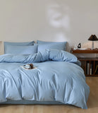 SHOPMOCHO 3pcs 100% Egyptian Cotton Duvet Cover Set 1pc Duvet Cover and 2pcs Pillowcases 150*200/220*220cm Single/double Queen King Size