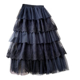 SHOPMOCHO 2026 New Spring Fashion Women Skirts Women Lace Skirts Long Lace Skirt Women Fashion Clothing K68