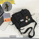 Shopmocho Japanese Simple Messenger Bag Student Nylon Waterproof Canvas Handbag Shoulder Crossbody Bags for Women Men Satchels Bolsas