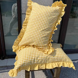 SHOPMOCHO Classic Plaid Pillowcase Cotton Japanese Simple Four-season One Pair Pillow Covers Decorative Bedding Textile Pillow Protector