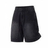 SHOPMOCHO Mens Shorts Denim Shorts Summer Loose Straight Fit Casual Five Inch Inseam Trendy Streetwear