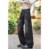 SHOPMOCHO Baggy Jeans For Man Pants Jeans Trendy High Street Washed Flared Denim Trousers Versatile American Style