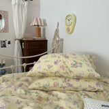 Shopmocho Floral Style Duvet Cover Pure Cotton Bed Cover Girls Soft Comforter Covers Set with Pillowcase이불커버 King Size Quilt Cover Set