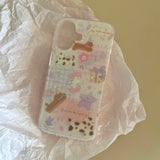 Shopmocho Ins cute dog puppy imd phone case bracelet back cover for iphone 15 16 promax 13 14 pro max stars capa fundas
