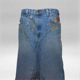 Shopmocho Y2K Baggy Jeans splicing Floral Seams embroidered High quality jeans new Gothic Hip Hop men women Harajuku Casual wide leg Jeans