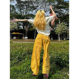 Shopmocho Y2K Cargo Pants Women Oversized Embroidery Sweatpants Harajuku High Waist Wide Leg Joggers Streetwear Korean Baggy Trousers New