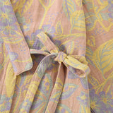 Shopmocho Lady New Kimono Print Flower Bathrobe Gown Sweat Steaming Bathrobe Shower Peignoir Pajamas Female Cotton Sleepwear Loungewear