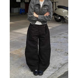 SHOPMOCHO ZHIZOU Women Baggy Jeans Dark Academia Cyber Punk Designer Harajuku Denim Pants Goblin Core Grunge Wide Fit American Retro Y2K