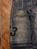 SHOPMOCHO 2026 American New Fashion Oversized Letter Embroidered Washed Loose Jeans Ladies Y2K Gothic Hiphop Popular Casual Wide-leg Pants