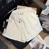 Shopmocho Summer New Women's Elastic Waist Five-Quarter Length Shorts Casual Loose Slimming Sporty Versatile Long Pants