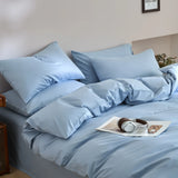 SHOPMOCHO 3pcs 100% Egyptian Cotton Duvet Cover Set 1pc Duvet Cover and 2pcs Pillowcases 150*200/220*220cm Single/double Queen King Size