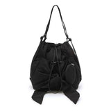 SHOPMOCHO Women Bag Nylon High-Capacity Fashion Casual Backpack Bow Drawstring Shoulder Bag Handbag All-match
