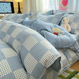 SHOPMOCHO 100% Cotton Printed Duvet Cover Single Piece Fresh Style Bedding Cover Soft Breathable Quilt Cover for Bedroom