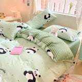 SHOPMOCHO 1Pcs 100% Cotton Printed Duvet Cover Cartoon Pattern Skin Friendly Breathable Comforter Cover Bedclothes for Children Students