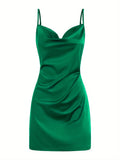 Shopmocho 2025 Lady va va voom Satin hip suspender dress women's dress