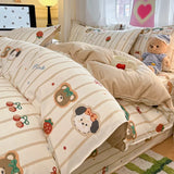 SHOPMOCHO 100% Cotton Printed Duvet Cover Single Piece Fresh Style Bedding Cover Soft Breathable Quilt Cover for Bedroom