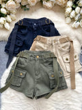 SHOPMOCHO Women's High Waist Mini Skirt Y2K Denim Workwear Shorts Elastic Slimming Summer Hot Pants Trendy Plus Size Skirts for Ladies