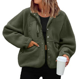 SHOPMOCHO New autumn and winter women polar fleece loose jacket y2k retro Harajuku casual street jacket top