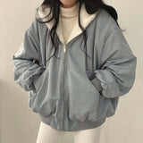 Shopmocho Korean Style Fleece-lined Thickened Double-sided Wear Lamb Wool Cotton-padded Coat Women's Clothing Winter Loose-fit Hooded Top