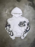 SHOPMOCHO Y2K Harajuku Retro White Oversized Letter Printing Hip Hop High Street New Trend Men And Women Casual Pullover Hoodie Sweatshirt
