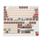 SHOPMOCHO Pink Cat Dye Sublimation PBT Keycaps 136 Keys MOA Profile Keyboard Keycaps for Cherry Gateron MX Switches Mechanical Keyboards