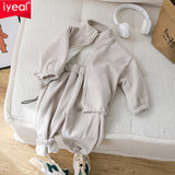 SHOPMOCHO IYEAL Children's Baby Clothing Sets Winter Fleece Casual 2 PCS Kids Sets Sport Suit for Baby Girls Boys Clothes Coat+Pants 1-6 Y