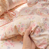 SHOPMOCHO Floral Style Duvet Cover Breathable Quilts Cover Single/Double/Queen Size Comforter Cover Home Bedding (Pillowcase Need Order)