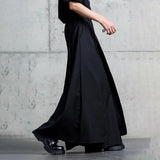 Shopmocho Gothic Y2K Single Layer Thick Japanese Culottes Dark Style Streetwear Draped Personality All Match Casual Pants Unisex 2025