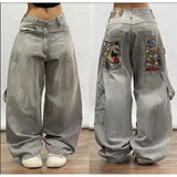 Shopmocho Hip-hop street clothing wasteland style tie-dye ripped jeans men 2025 autumn and winter new American retro baggy wide-leg pants