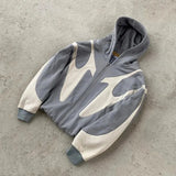 Shopmocho American  Retro Letter Printed Devil Pattern Hoodie Y2k Harajuku Casual Couple Zipper Hoodies Sweatshirt Fashion Street Clothing