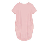 Shopmocho Plus Size Women Short Sleeve O-Neck Loose Casual Dresses