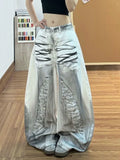 SHOPMOCHO 2026 Ropa Y2K Grunge Dirty Washed White Baggy Women's Ripped Jeans Pants For Woman Clothing Wide Leg Gothic Loose Long Trousers