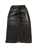 SHOPMOCHO American Fashion Printing Jeans Hip Hop Baggy Cross-legged Jeans Grey Wash Straight Mop Pants Men and Women
