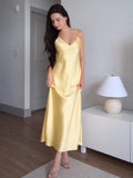 Shopmocho Women Off Shoulder Pink Satin Maxi Dresses Fashion Sleeveless Backless Bodycon Hollow Out Gowns Female Evening Party Robes 2025