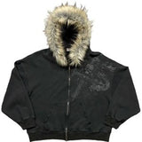SHOPMOCHO Autumn and winter new Y2K unisex zipper thick sweatshirt jacket with hat simple daily versatile and not monotonous