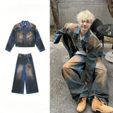 SHOPMOCHO 2025 American Retro Y2K New Fashion Men Clothing Street Hip Hop Gothic Harajuku Oversize couple street Joker Jacket Tops