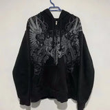 SHOPMOCHO 2025 American Retro Y2K New Fashion Men Clothing Street Hip Hop Gothic Harajuku Oversize couple street Joker Jacket Tops