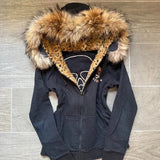 SHOPMOCHOAmerican New Skull Embroidery Super Leopard Hooded Sweater Women Y2K Gothic Hip Hop Popular Casual Joker Sweatshirt