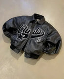 SHOPMOCHO  American Retro Jacket Y2K Clothes Men Women Hip Hop Letter Stitching Embroidery Washed Oversized Jackets Casual Coats Streetwear