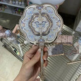 SHOPMOCHO Flower Knows Butterfly Cloud Shoulder Holding Mirror Holding National Style Classical Princess Mirror