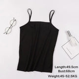 SHOPMOCHO Y2K Sexy Tank Tops Women Spaghetti Strap Crop Top With Bra Bodycon Sleeveless Cami Tube Top Basic Camisole Tees Korean Clothes
