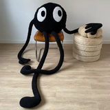SHOPMOCHO Huge Cute Black Briquettes Octopus Plush Toy Stuffed Long Legs Octopus Doll Plush Animal Pillow Creative Gift Kawaii Room Decor