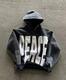 SHOPMOCHO Y2K American High Street Washing Zipper Hooded Sweater New Retro Harajuku Fashion Loose Hooded Top Clothing for Men and Women