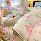 SHOPMOCHO 100% Cotton Printed Duvet Cover Single Piece Fresh Style Bedding Cover Soft Breathable Quilt Cover for Bedroom