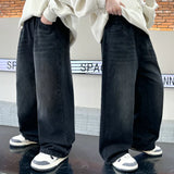 SHOPMOCHO Boys' pants Spring and Autumn New style Children's straight leg jeans Medium and large Kids' loose casual pants