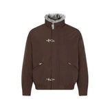 SHOPMOCHO American Aircraft Button Pocket Zipper Stand-Up Collar Parka For Men And Women Inner Wool Thickened Bomber Fashion Jacket